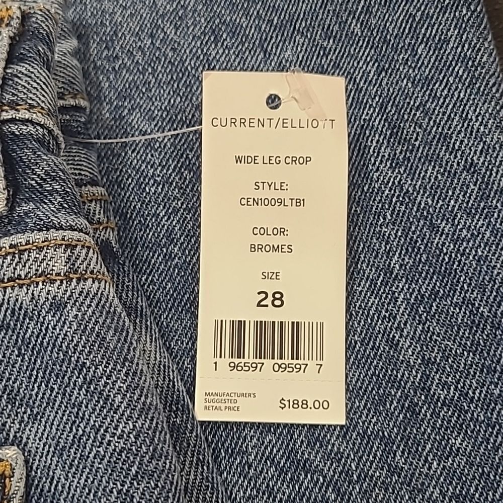 NWT Current/Elliott Wide Leg Crop - Bromes - Picture 10 of 10